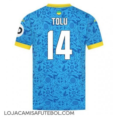 Camisa de Futebol Wolves Tolu Arokodare #14 Equipamento Alternativo 2025-26 Manga Curta Camisa de Futebol Wolves Tolu Arokodare #14 Equipamento Alternativo 2025-26 Manga Curta
